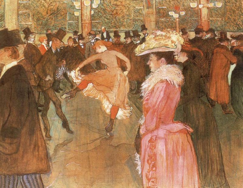 Henri de toulouse-lautrec A Dance at the Moulin Rouge Norge oil painting art